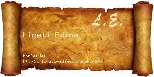 Ligeti Edina névjegykártya